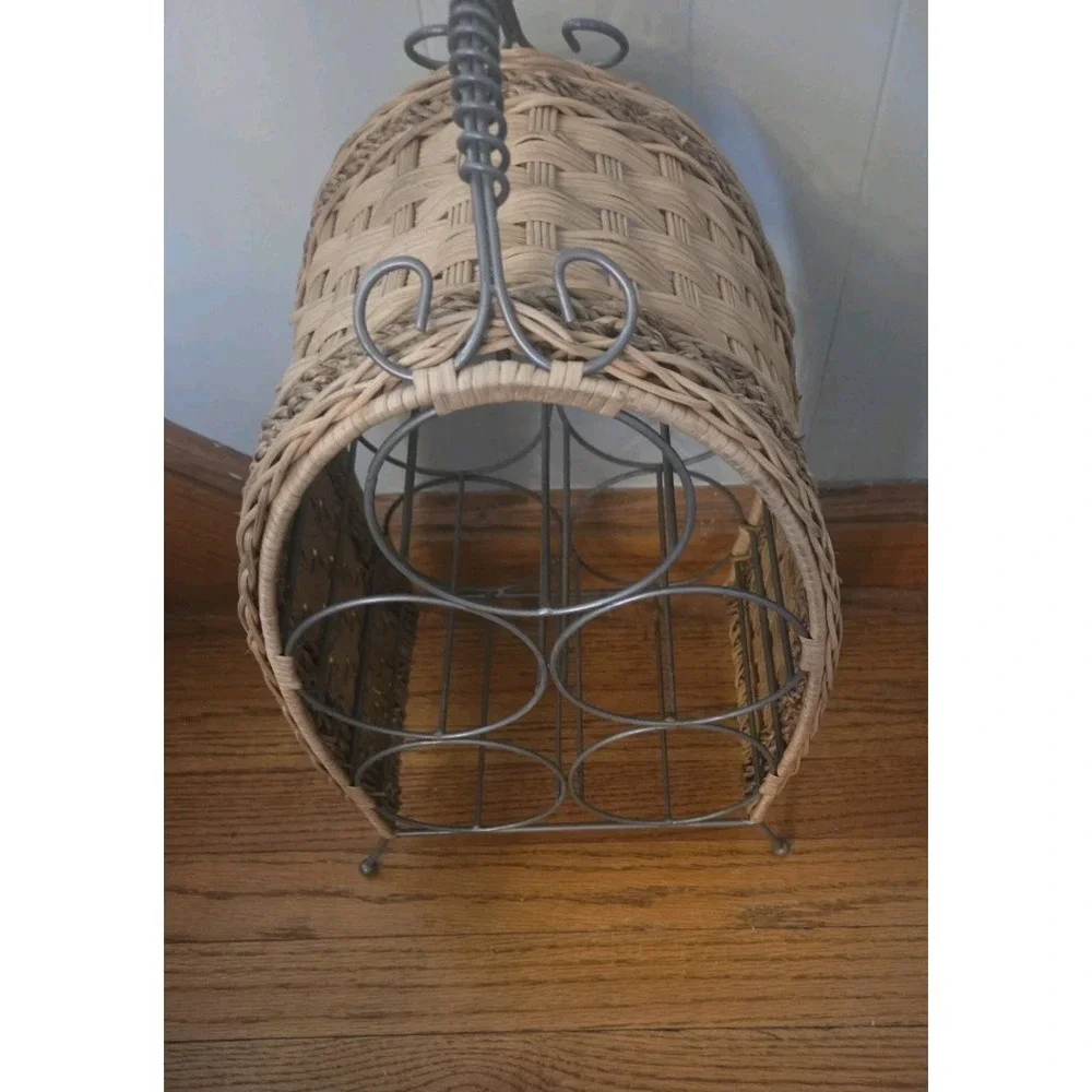 Vintage‎ 5 Bottle Free Standing Countertop Wine Rack with Metal  Accents
